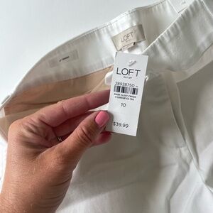 NWT White Loft 4” Shorts